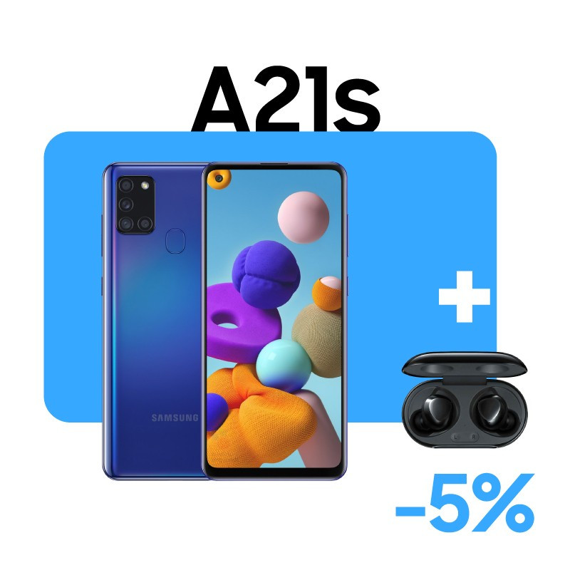 Galaxy A21s + Buds Live