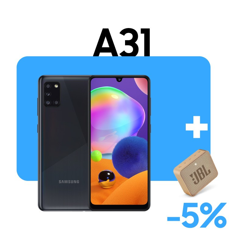 Galaxy A31 + JBL Go 2