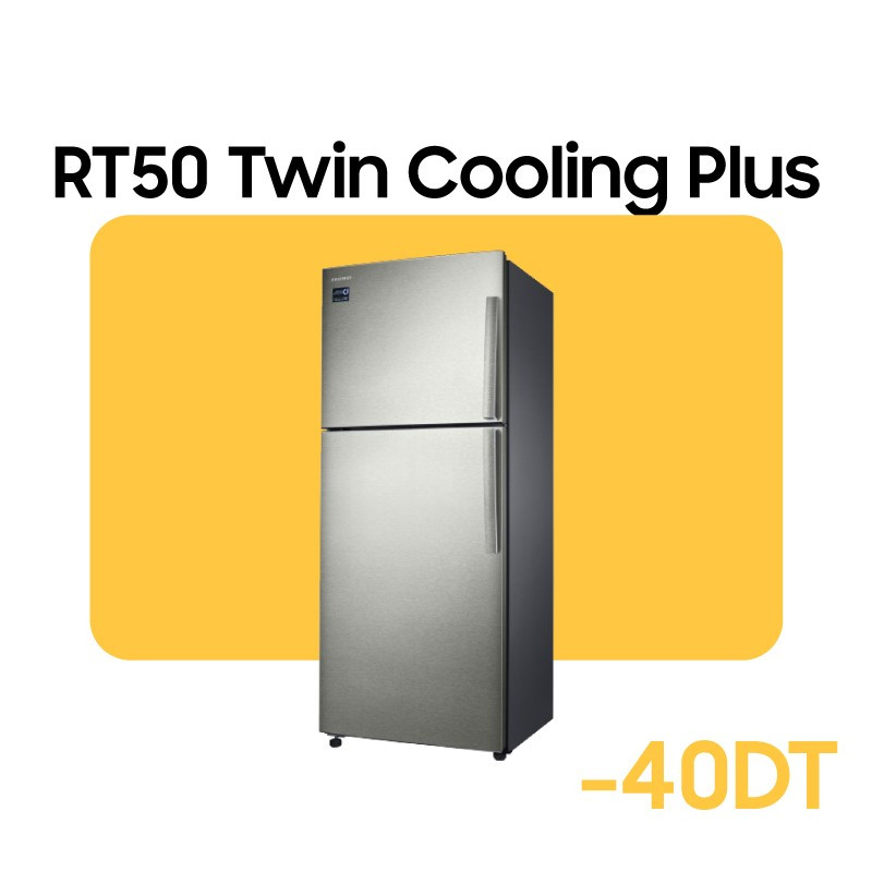 Samsung Rt50 Réfrigérateur RT50: Samsung Twin Cooling Plus Silver - Samsungshop.tn