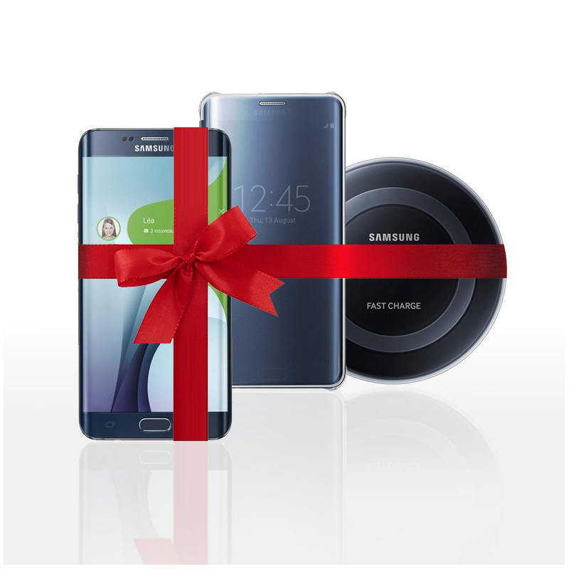 Samsung GALAGXY S6 edge Plus + Flip cover + Chargeur Sans fil rapide