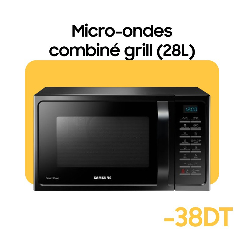 Micro-ondes combiné grill (28L) Couleur Noir