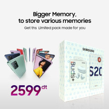 Samsung Galaxy S20 FE + Buds Plus prix tunisie