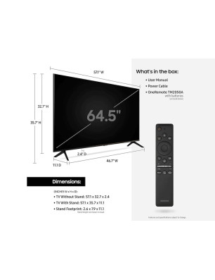 65" TU8000 Crystal UHD 4K Smart TV (2020)