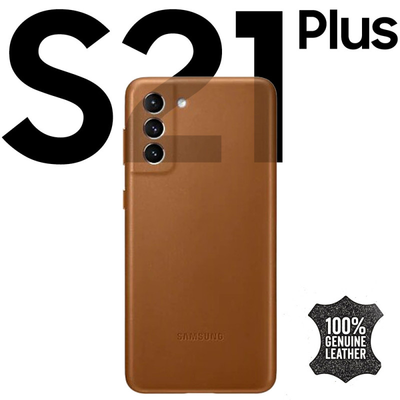 Galaxy S21 plus Leather Cover Couleur Maron