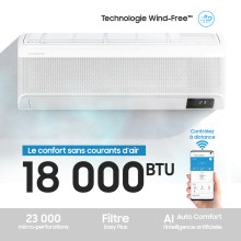 Climatiseur Mural avec Wind-Free™, 18,000 BTU