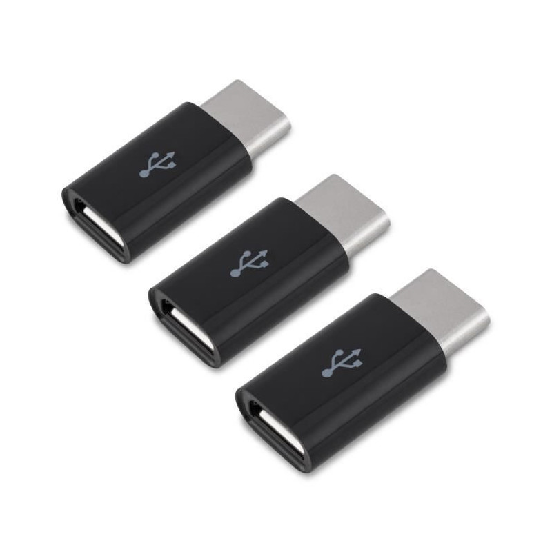 Adaptateur Micro USB vers USB Type-C Couleur Noir