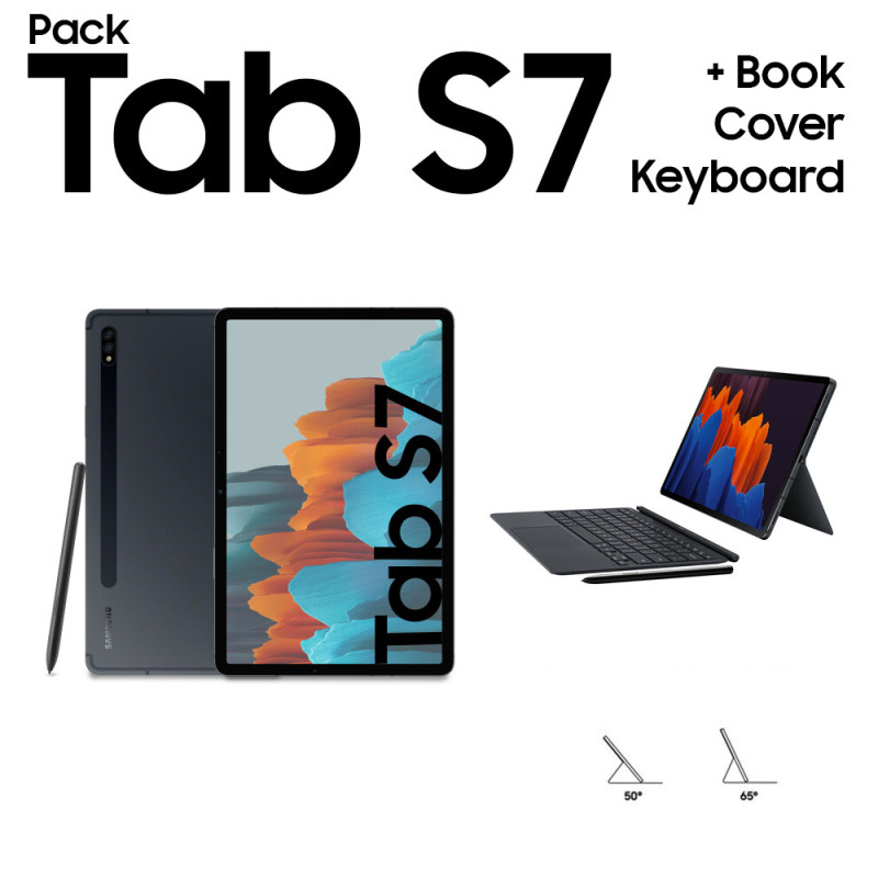 Galaxy Tab S7 + Book Cover Keyboard Galaxy Tab S7