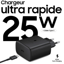 Chargeur secteur fast blanc type ( c ) , 25W