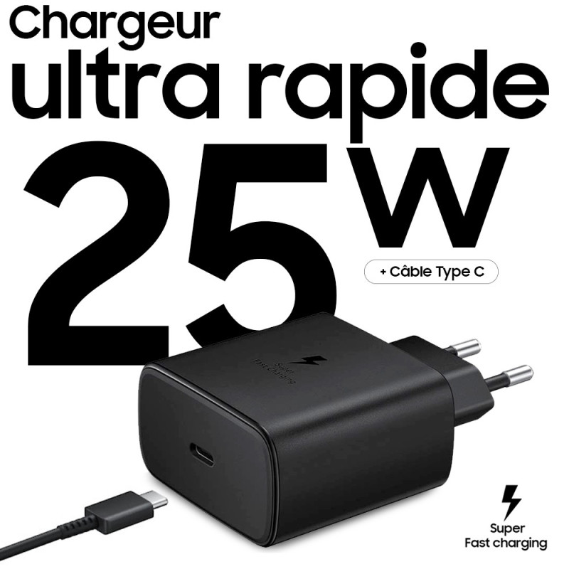 Chargeur secteur fast blanc type ( c ) , 25W