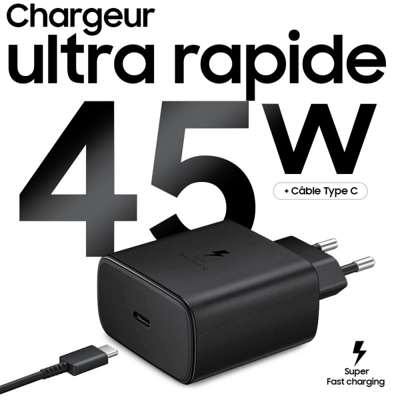 Chargeur Type-C 45W Ultra Rapide