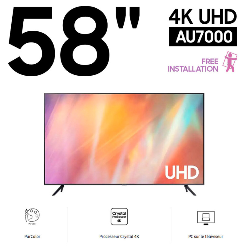 TV 58" Crystal UHD 4K 58AU7000 (2021) TV 58" Crystal UHD 4K 58AU7000 (2021)