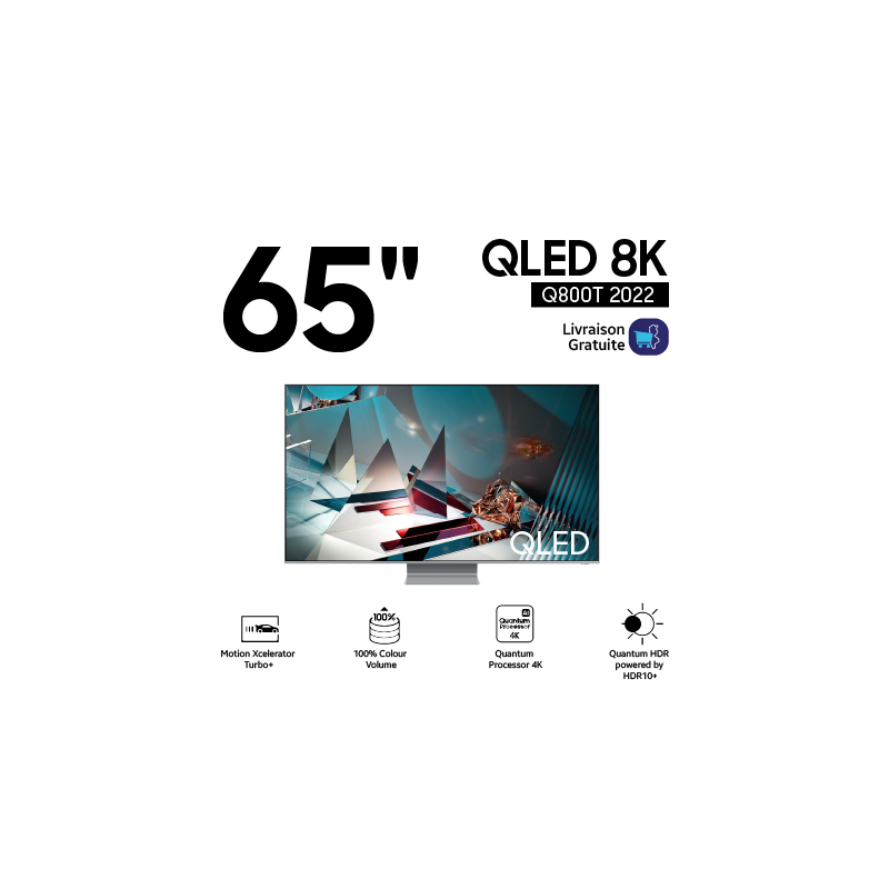 Samsung QLED 8K 65 2022 - Samsung Tunisie meilleur Prix Couleur Noir