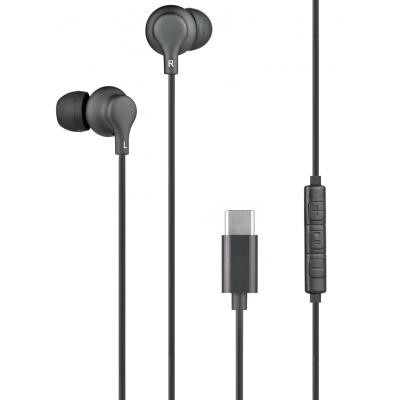 Ecouteurs BIGBEN - USB C intra-auriculaire Noir