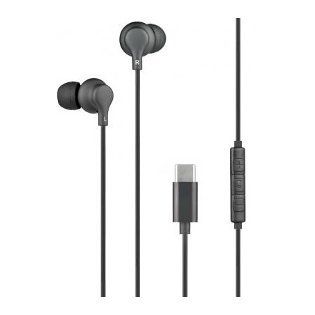 Ecouteurs BIGBEN - USB C intra-auriculaire Noir