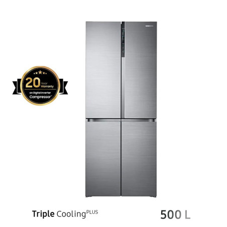 refrigerateur-side-by-side-rf50-silver-samsung-tunisie-prix