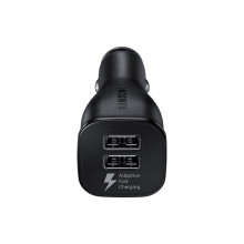 chargeur voiture USB 2 portes noir