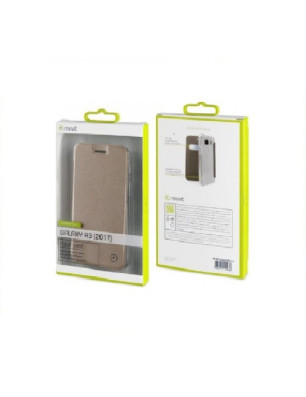MUVIT ETUI FOLIO CASE GOLD POUR SAMSUNG GALAXY A3 2017