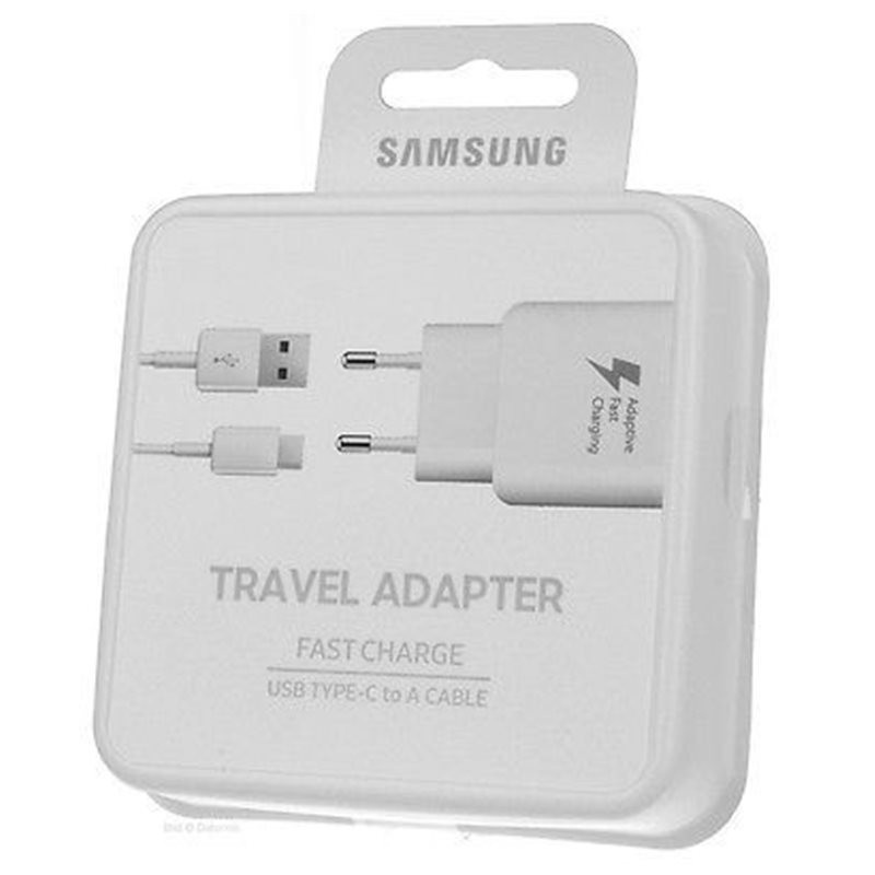CHARGEUR SECTEUR FAST CHARGE AVEC CABLE USB TYPE C BLANC