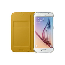 Flip wallet cover Galaxy S6 Jaune