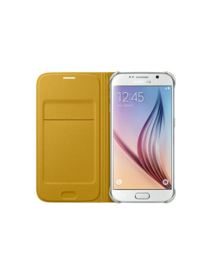 Flip wallet cover Galaxy S6 Jaune