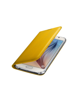 Flip wallet cover Galaxy S6 Jaune