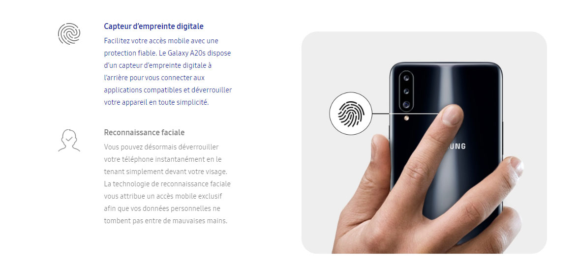 Fingerprint Galaxy A20s