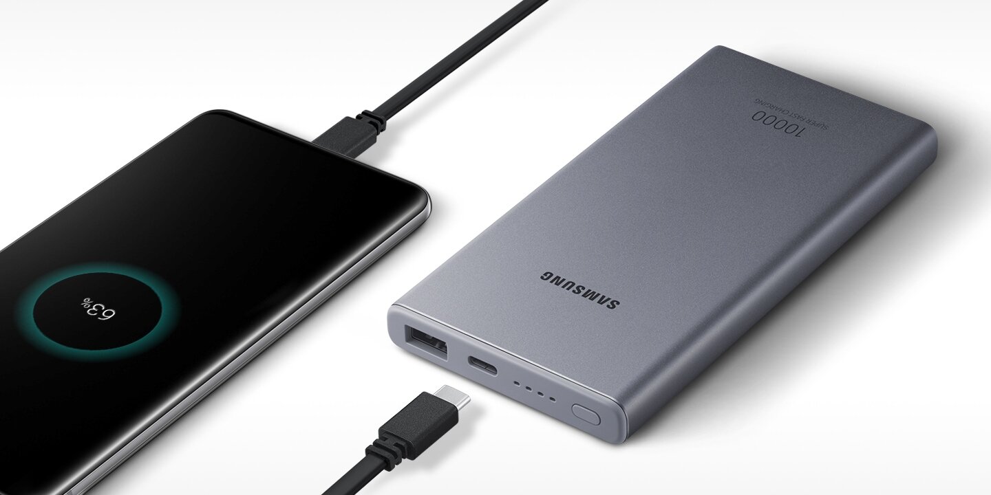 Batterie externe charge Ultra rapide 25W (10 000 mAh) Couleur Gris